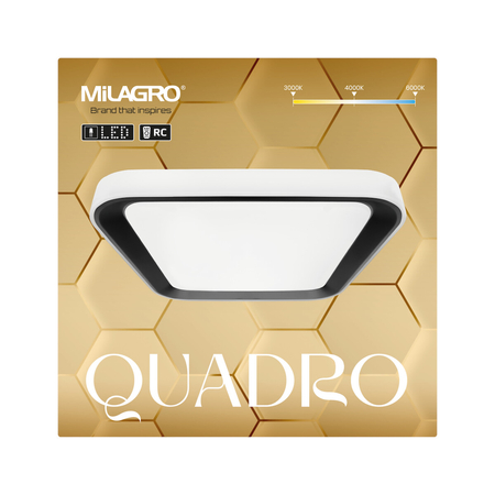 Milagro Plafon QUADRO BLACK 66W ML7932 CZARNY