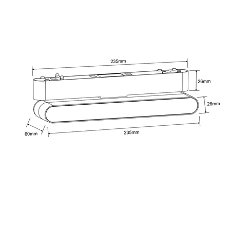 Light Prestige Reflektor Magnetic Slim Fizz 12W LED 4000K czarny LP-626-MAG SLIM 12W 4BK