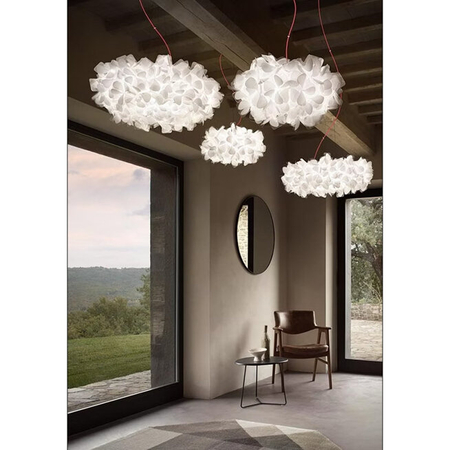 Lampa wisząca Slamp CLIZIA - MAMA NON MAMA WHITE - RED WIRE S CLISS00MNM01R00000EU biały