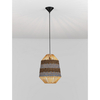 Lampa wisząca Luces Exclusivas BELRITO LE45362 drewno jasne i ciemne, niebieski
