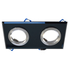 Eko-Light Oczko sufitowe szklane KWADRATOWE 2xGU10 Kolor: CZARNY EKOS926 CZARNY