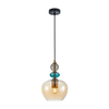 Lampa wisząca Italux PND-30263-1A-BRO-AMB Złoty, bursztynowy
