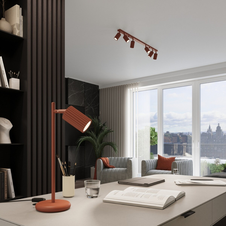 Sollux Lighting Plafon KARBON 6L ochra czerwona SL.1642