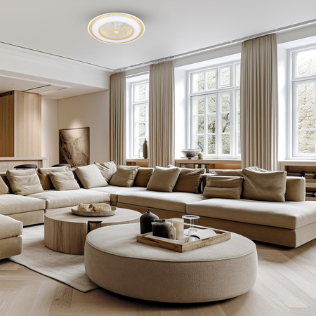 Milagro Lampowentylator ZEPHYR GOLD 48W LED+ PILOT ML1517 ZŁOTY