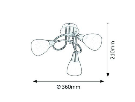 Lampa sufitowa Rabalux Jenna 5532 chrom satyna