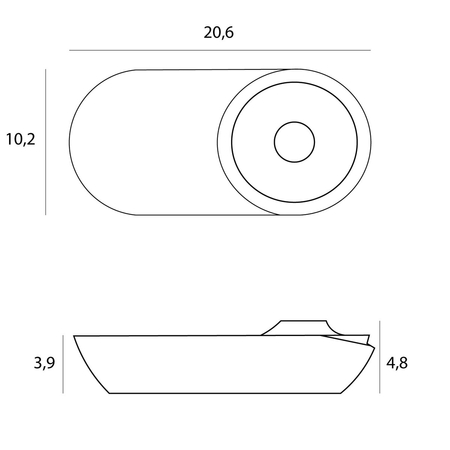 MAXLIGHT C0268 LAMPA SUFITOWA VECTOR 10W CZARNA