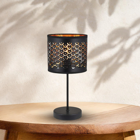 Milagro Lampka nocna MORGAN 1xE27 ML1802 CZARNY + ZŁOTY