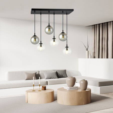 Lampa wisząca COSMO 6 BL MIX2 Emibig 714/6M2 czarny