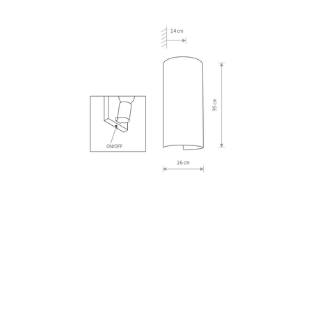 Kinkiet VELERO Nowodvorski 8043 szary