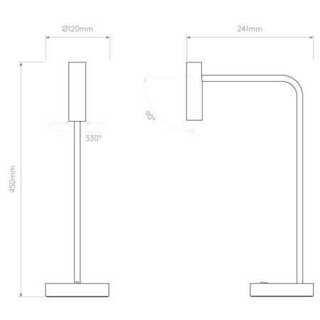 Lampa stołowa Astro Enna Desk LED 1058005 Matowy Biały