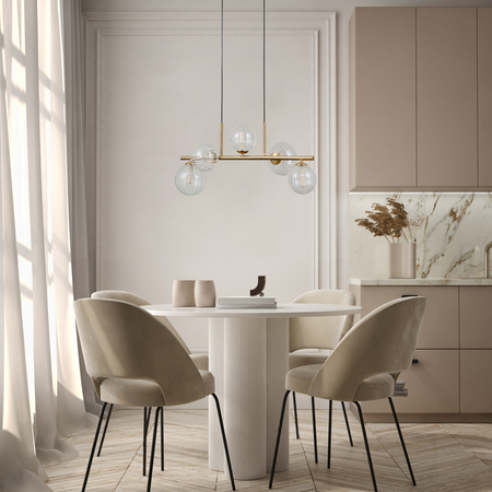 Lampa wisząca Italux Toledo PND-40717-5-HBR Złoty