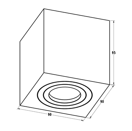 Spot Zuma Line ACGU10-160 Quardip SL Biały