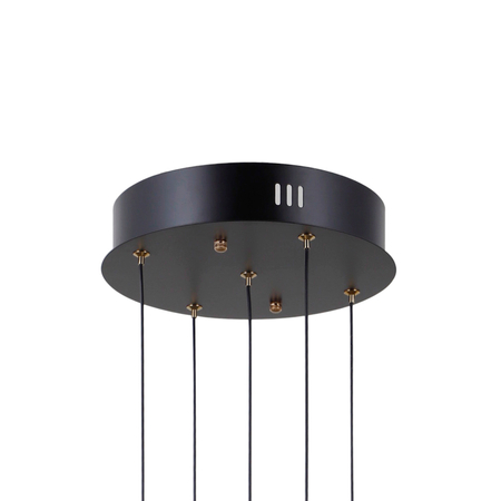 Lampa wisząca Italux Montiela PND-34374-5-BK Czarny mat, złoty