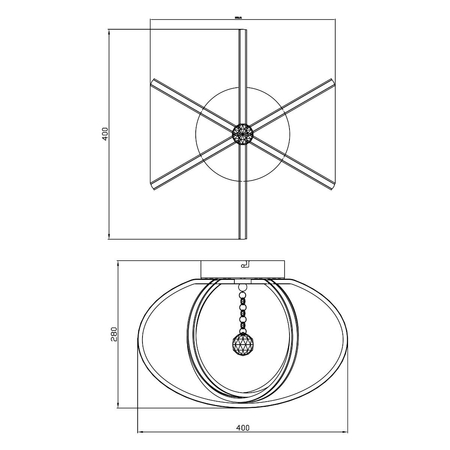 Lampa wewnętrzna sufitowa Zuma Line Carello Ceiling 0044