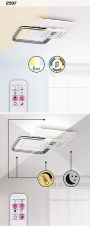 Lampa sufitowa Rabalux Stregobor 2937 popielaty