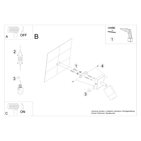 Sollux Lighting Kinkiet NERO czarny/chrom SL.1064