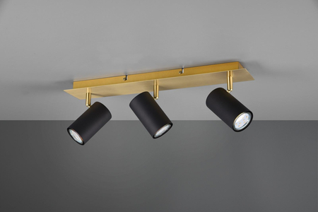 Kinkiet Trio 802400380 czarny/złoty
