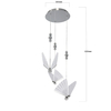 Light Prestige Lampa wisząca Mariposa 3 srebrna LED CCT LP-1715/3P CH