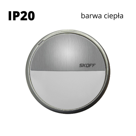 Oprawa schodowa led Skoff Bolero Szlif Biała ciepła IP20