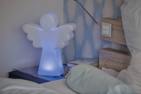 Anioł LED Lampa zewnętrzna ogrodowa 4000K RGB Ø40cm 32352L biały