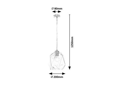 Lampa wisząca Rabalux Shivani 72012 chrom