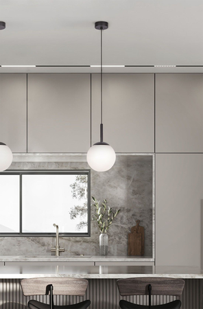 Lampa wisząca FARO Kaja K-4886 biały/czarny