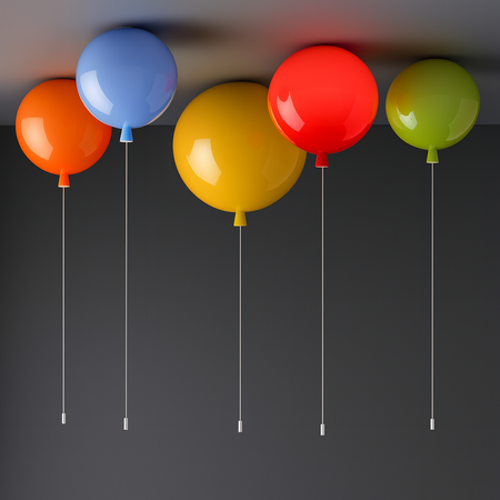 Lampa wisząca Abigali Baloon E27 do pokoju dziecięcego 20cm czerwony