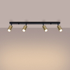 Sollux Lighting Plafon WINX 4L czarny/złoty SL.1387