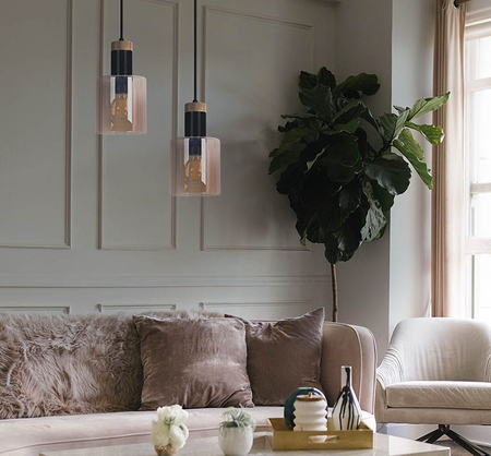 Lampa wisząca ALTO Kaja K-5256 czarny/złoty