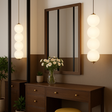 Lampa wisząca Abigali Pontti4 12W złoty/mleczne kule