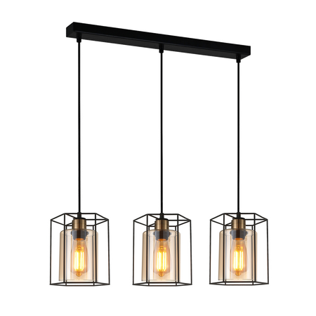 Lampa wisząca Italux PND-78901-3-BK+AMB Kalula