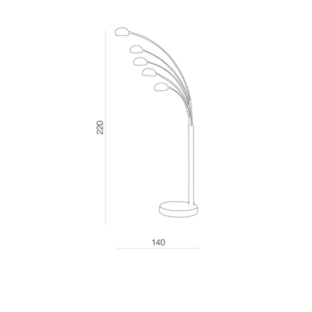 Lampa podłogowa Azzardo PALP AZ1122 CHROME