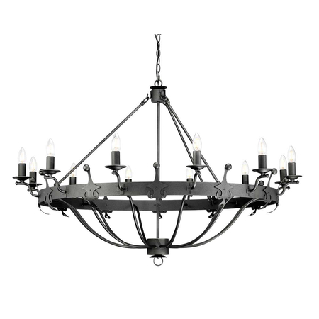 Żyrandol Elstead Lighting Windsor grafitowy WINDSOR12-GR