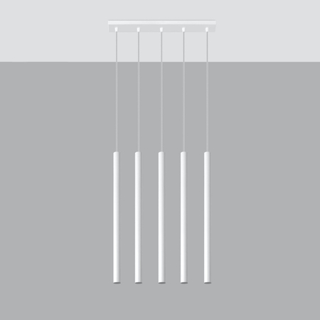 Sollux Lighting Lampa wisząca PASTELO 5 biała SL.0468