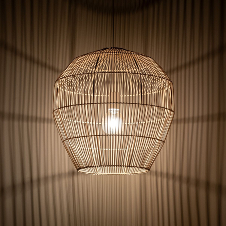 Lampa wisząca Nowodvorski HAITI M 11164 Naturalne drewno Biały