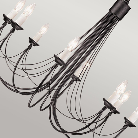 Żyrandol Elstead Lighting Carisbrooke czarny CB8-BLACK