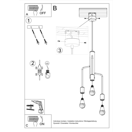 Sollux Lighting Żyrandol DUOMO 3M SL.0302