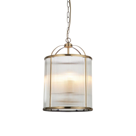 Lampa wisząca Endon Lighting Lambeth Ribbed 106711 mosiądz