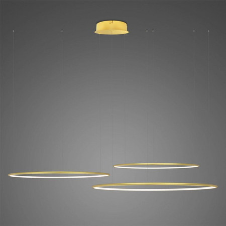 Lampa wisząca Ledowe Okręgi No.3  Φ100 cm in 3k złota  Altavola Design