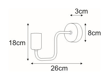 Kinkiet SKADI Kaja K-3893 czarny