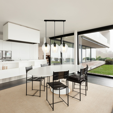 Lampa wisząca ISTAR 3 BL TRANSPARENT Emibig 679/3 czarny