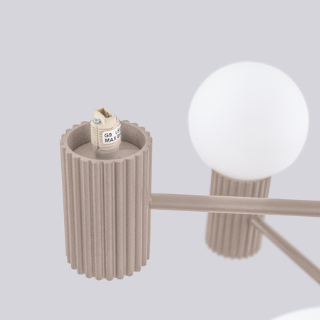 Sollux Lighting Żyrandol HALO 6 taupe SL.1836