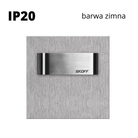 Oprawa schodowa led Skoff Tango Short Szlif Biała zimna IP20