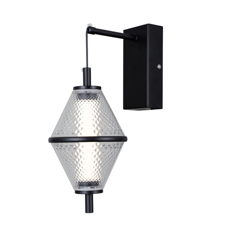 Kinkiet Italux Fuente WL-34395-1-BK Czarny mat, chrom