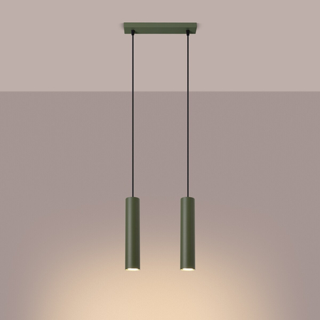 Sollux Lighting Lampa wisząca LAGOS 2 zielona oliwka SL.1485