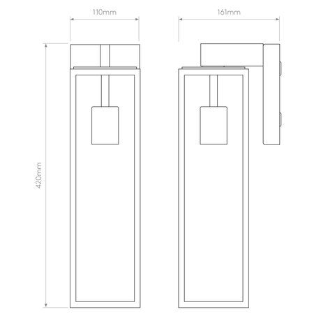 Kinkiet zewnętrzny Astro Harvard Lantern 1402011 Czarny z Teksturą