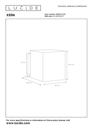 Kinkiet Lucide XERA biały 23253/01/31