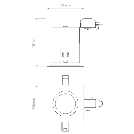 Spot Astro Taro Square Fire-Rated 1240026 Matowy Biały