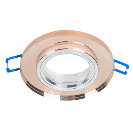 Eko-Light Oczko sufitowe szklane OKRĄGŁE. Kolor: BURSZTYN EKOS207 Bursztynowy