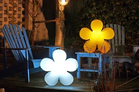 Kwiat LED Lampa solarna zewnętrzna ogrodowa przenośna 2900K Biała ciepła Ø40cm 32407S żółty